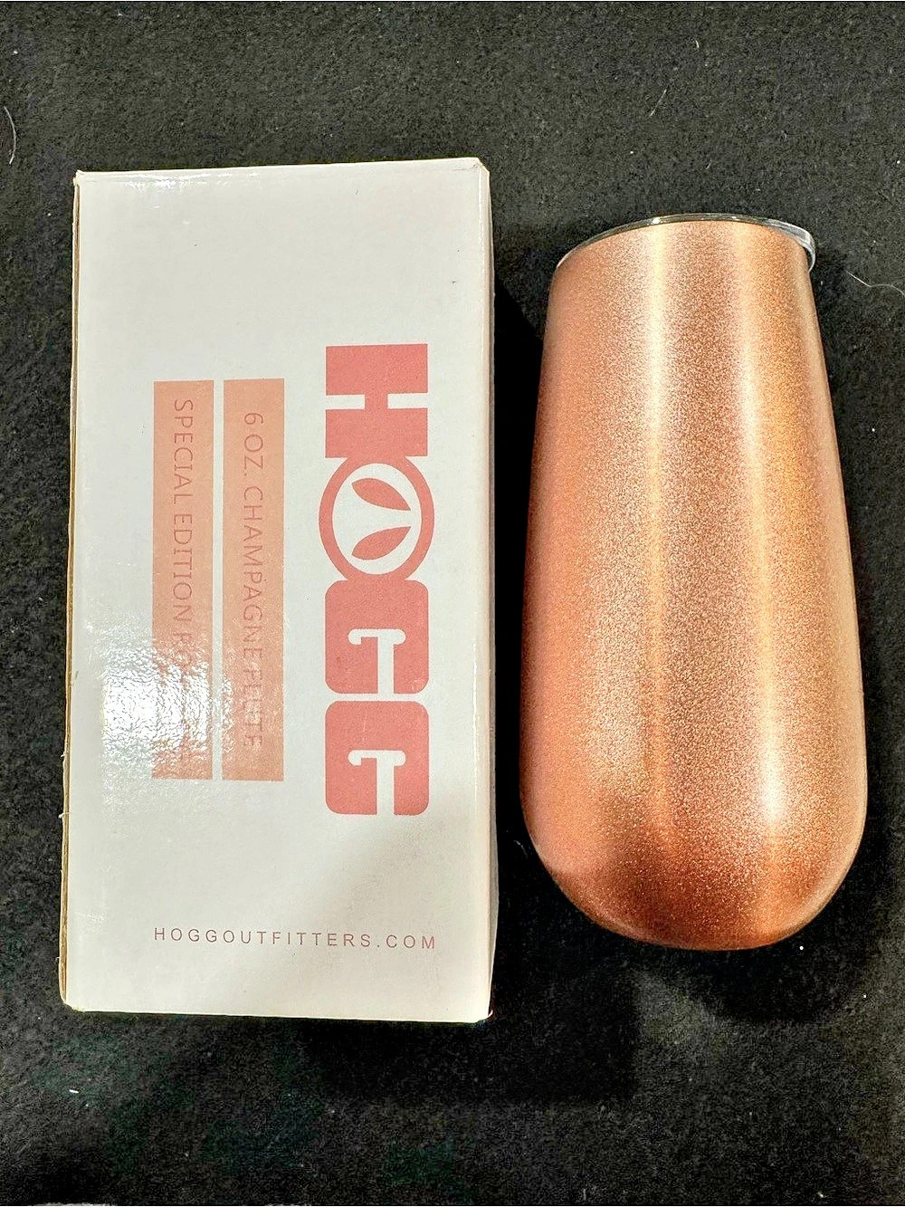 Hogg Outfitters Special Edition Rosé Pig 6 oz Champagne Flute Rose Gold
